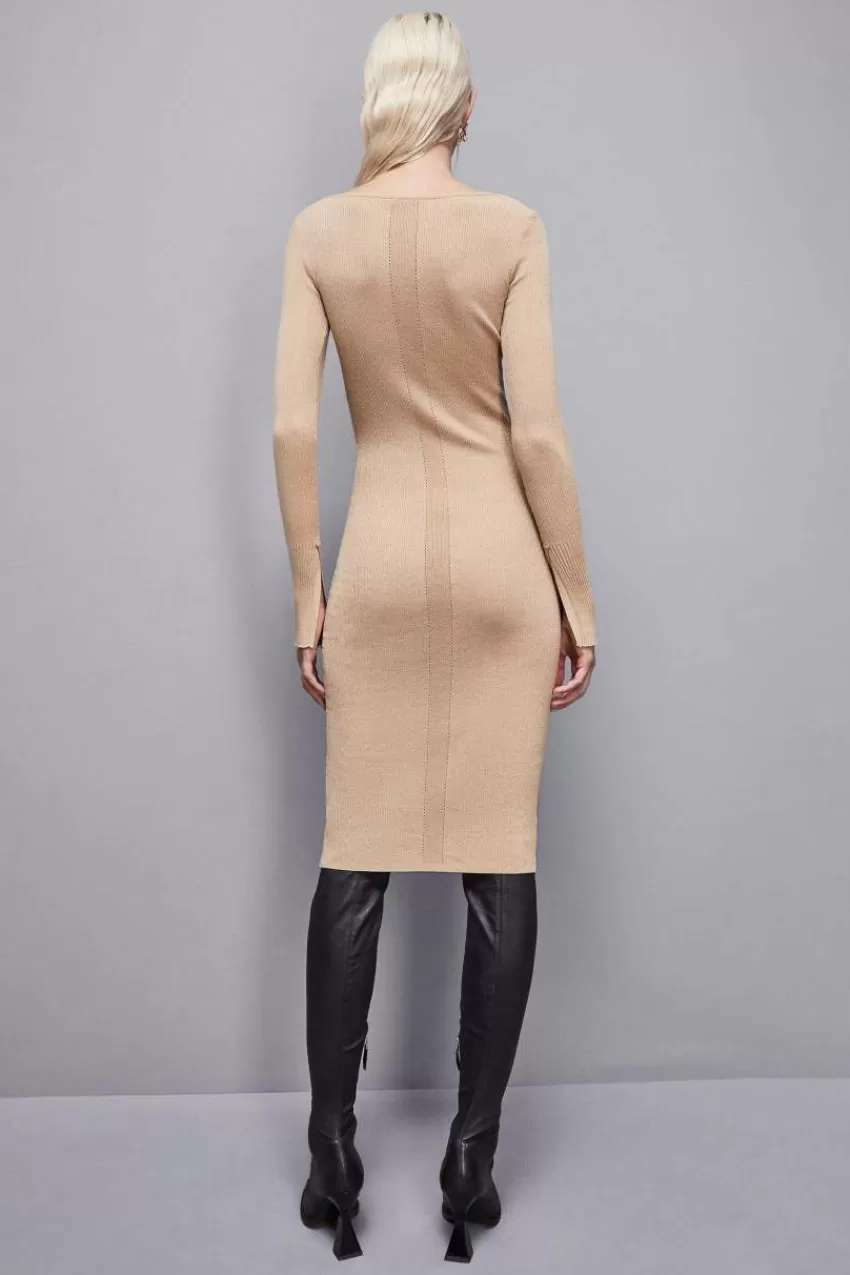 abito_a_costine_in_lurex_essential_2.webp Patrizia Pepe Midi | In Maglia<Abito a costine in lurex Essential