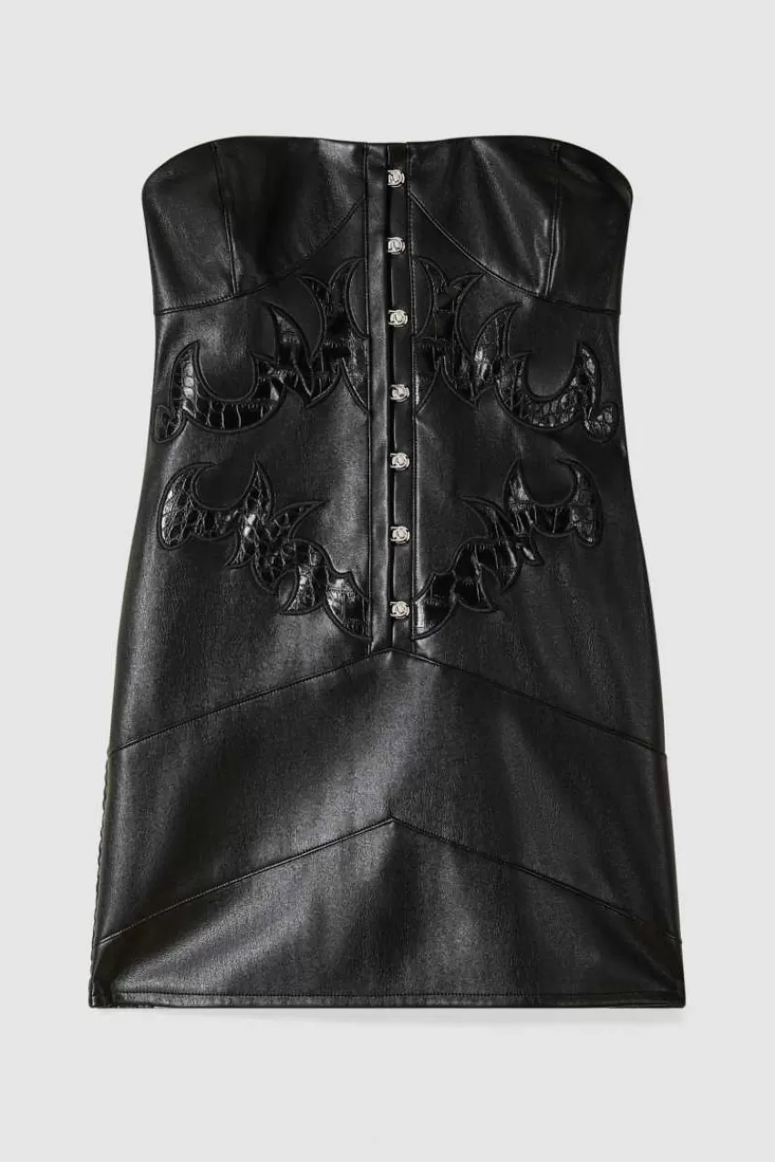 abito_bustier_con_ricamo_patchwork_4.webp Patrizia Pepe Mini<Abito bustier con ricamo patchwork