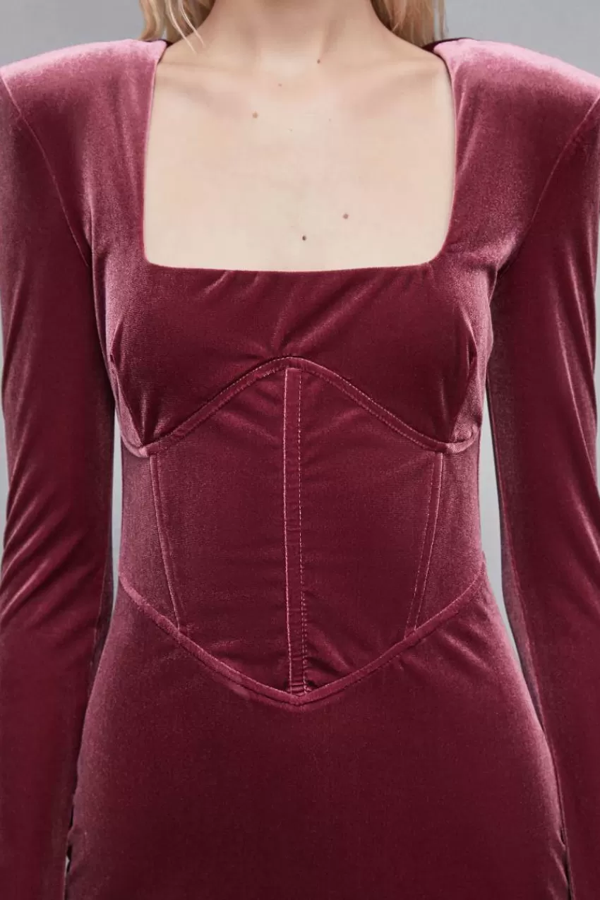 abito_bustier_in_velluto_essential_3-1.webp Patrizia Pepe Midi<Abito bustier in velluto Essential