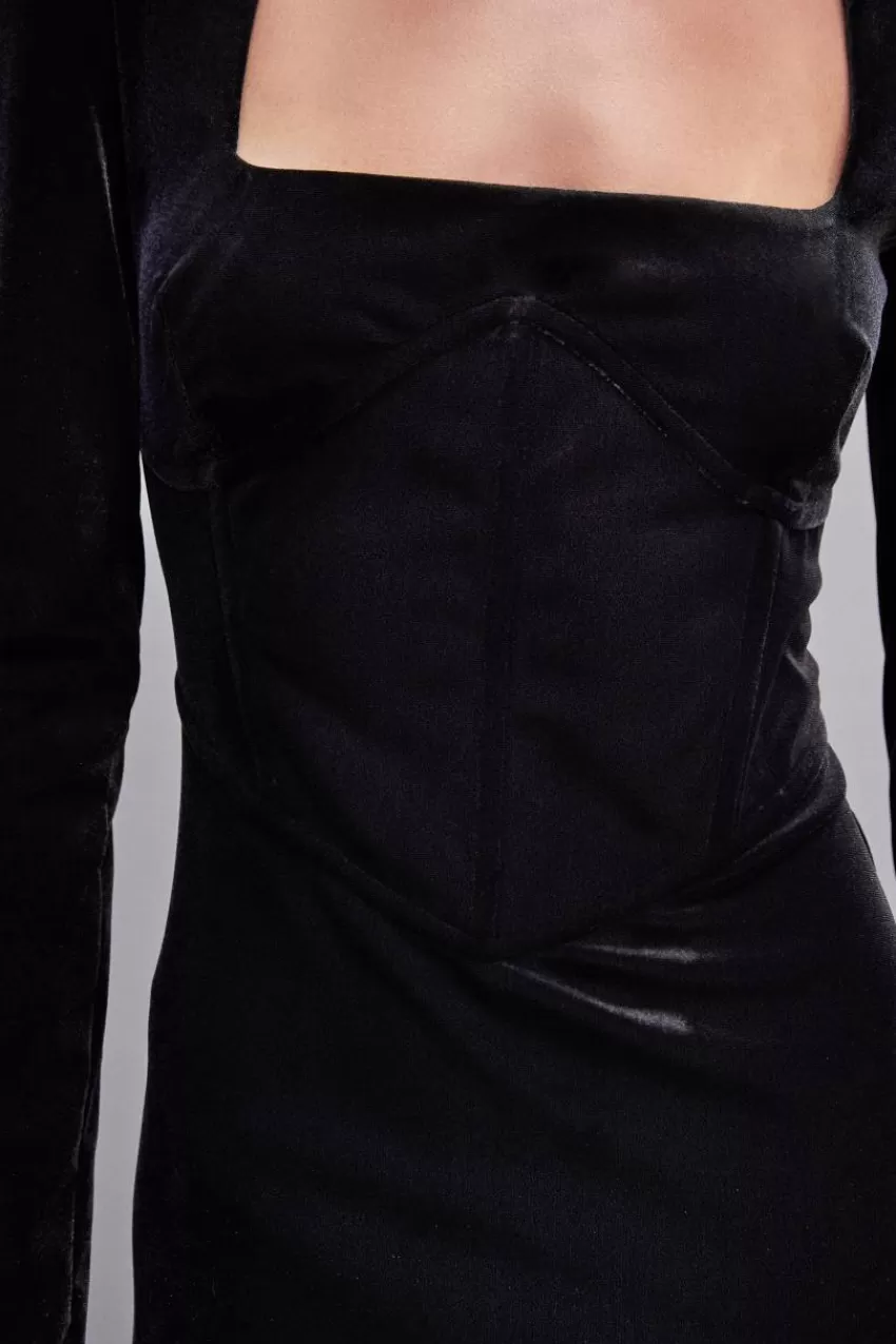 abito_bustier_in_velluto_essential_3.webp Patrizia Pepe Midi<Abito bustier in velluto Essential