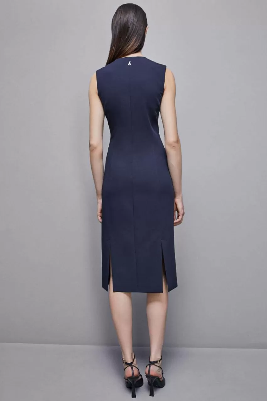 abito_chemisier_con_spacchi_in_gabardina_2.webp Patrizia Pepe Midi<Abito chemisier con spacchi in gabardina