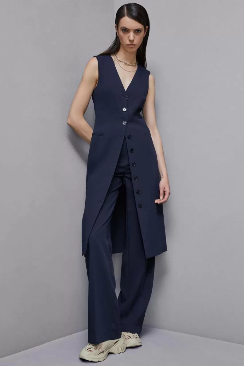 abito_chemisier_con_spacchi_in_gabardina_5.webp Patrizia Pepe Midi<Abito chemisier con spacchi in gabardina