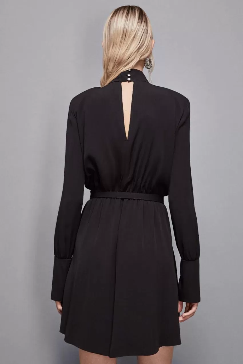 abito_con_cintura_in_twill_essential_2.webp Patrizia Pepe Mini<Abito con cintura in twill Essential