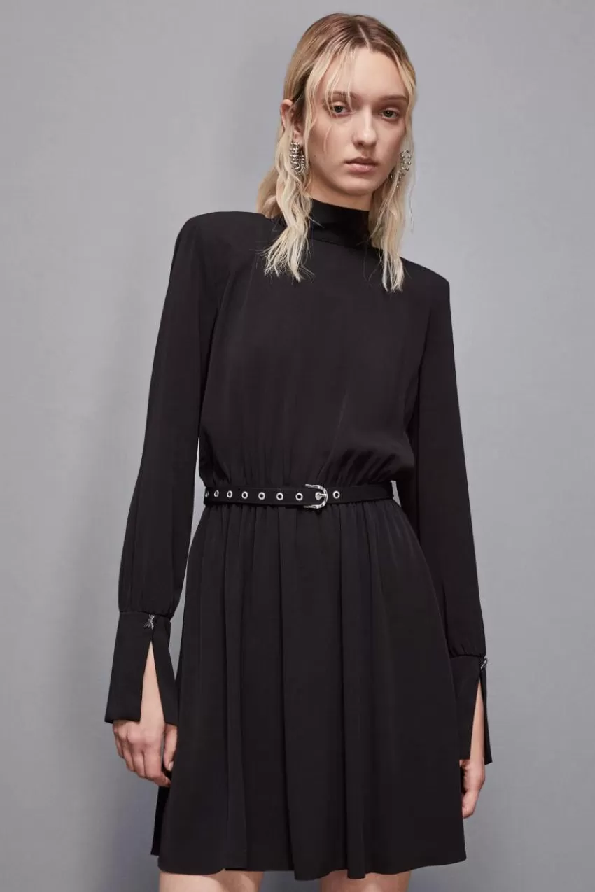 abito_con_cintura_in_twill_essential_3.webp Patrizia Pepe Mini<Abito con cintura in twill Essential