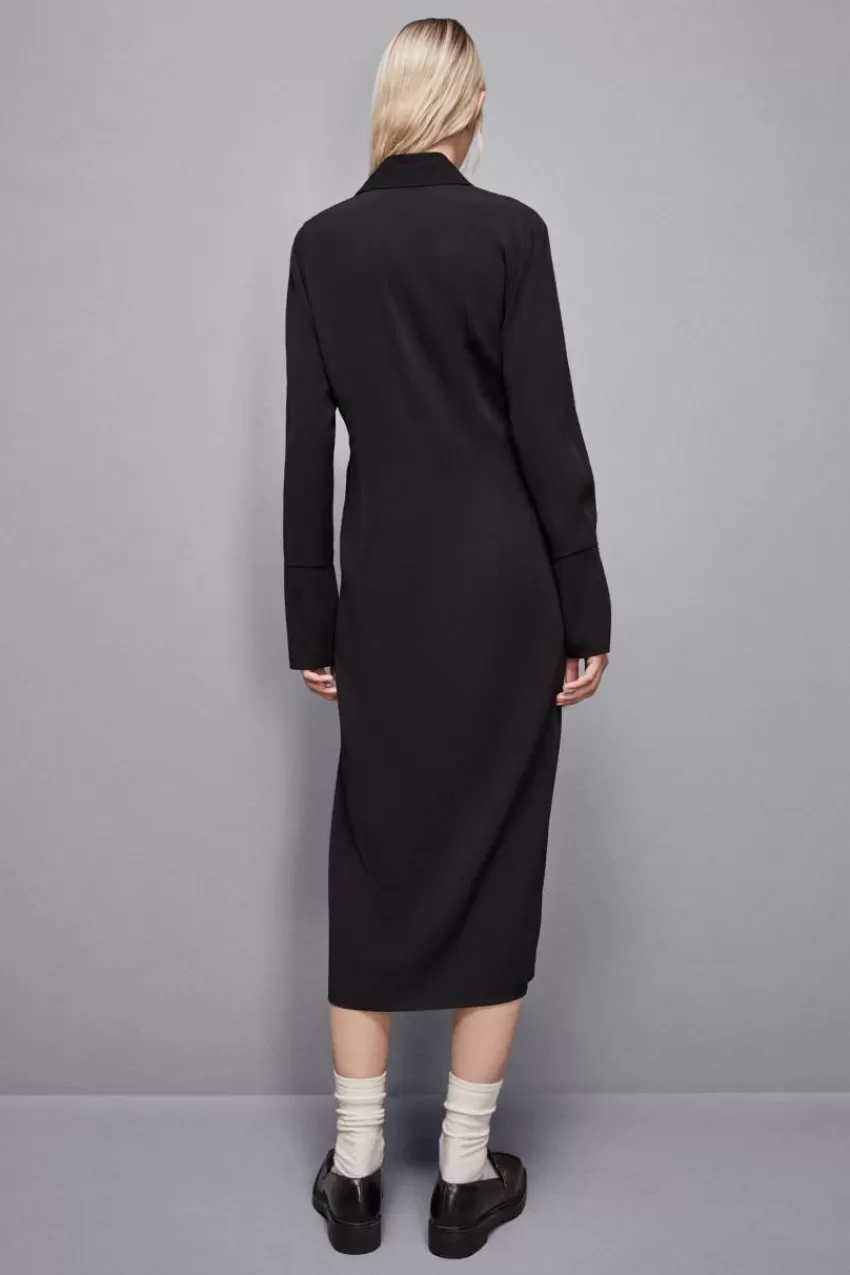 abito_con_fusciacca_in_twill_essential_2.webp Patrizia Pepe Midi<Abito con fusciacca in twill Essential