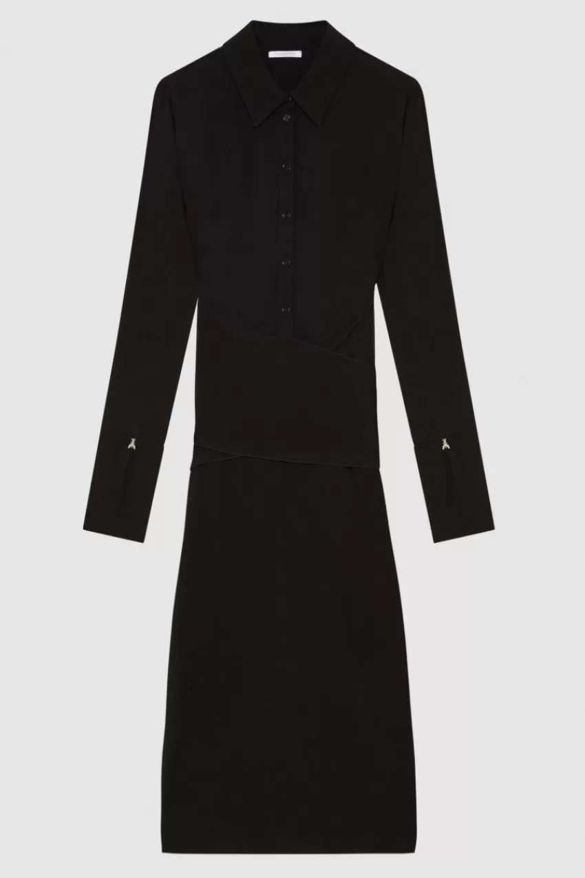 abito_con_fusciacca_in_twill_essential_4.webp Patrizia Pepe Midi<Abito con fusciacca in twill Essential