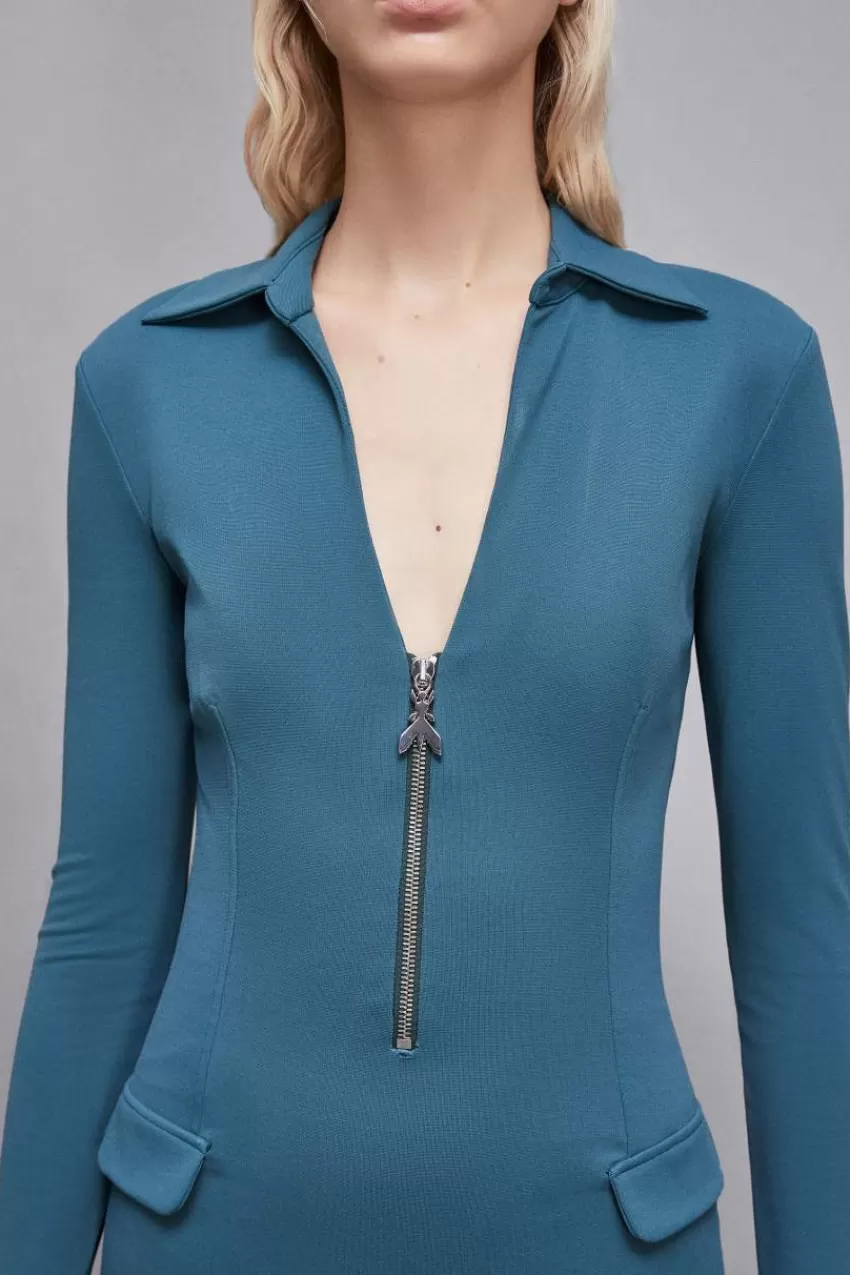 abito_midi_con_zip_in_tessuto_3.webp Patrizia Pepe Midi<Abito midi con zip in tessuto