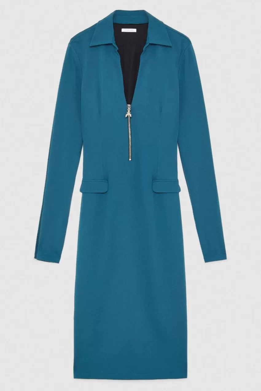 abito_midi_con_zip_in_tessuto_4.webp Patrizia Pepe Midi<Abito midi con zip in tessuto