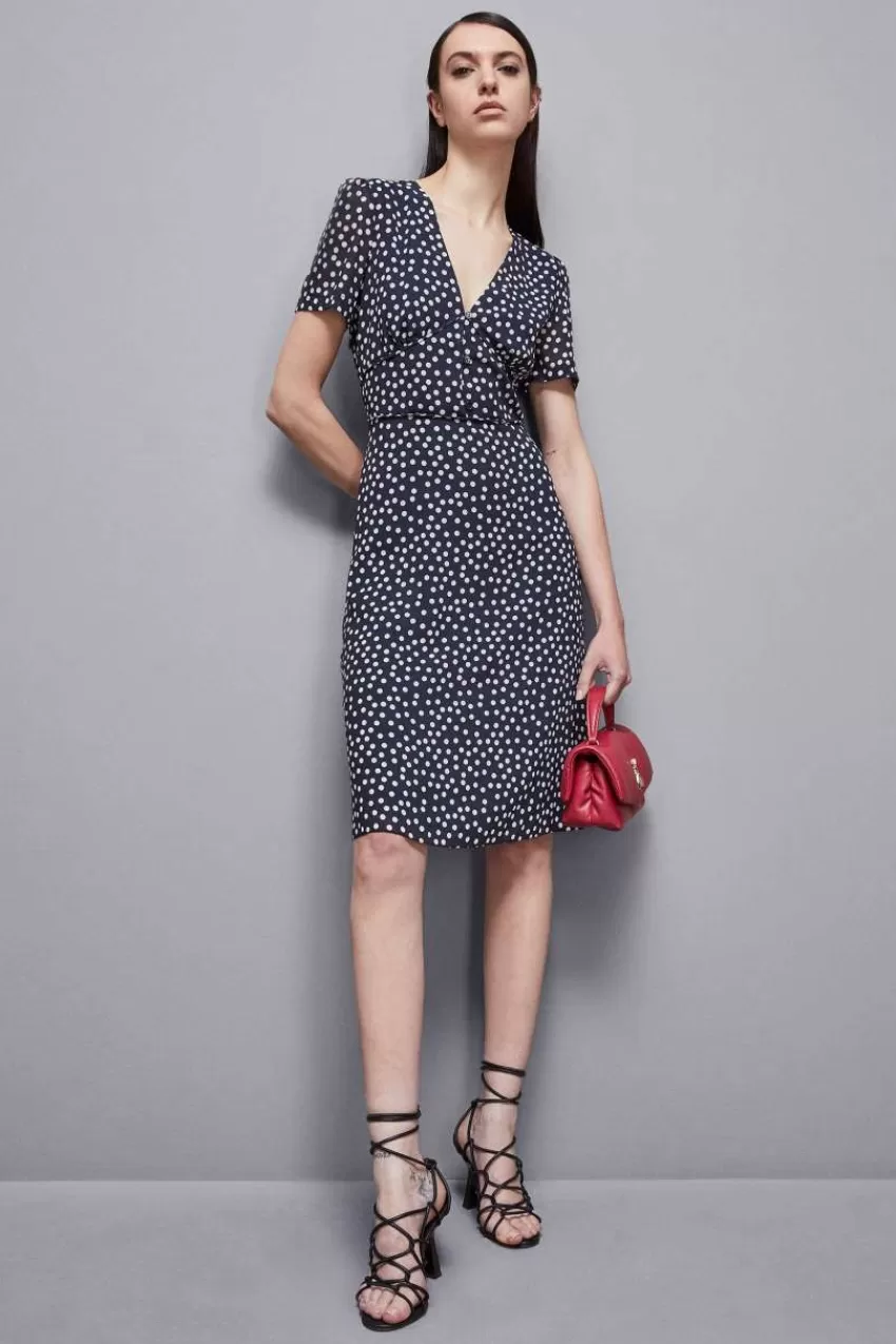 abito_midi_fantasia_in_georgette_3.webp Patrizia Pepe Midi<Abito midi fantasia in georgette