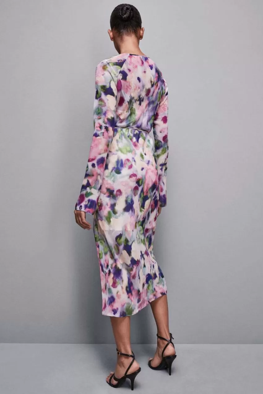 abito_midi_in_chiffon_fantasia_2.webp Patrizia Pepe Midi | Abiti Da Cerimonia<Abito midi in chiffon fantasia