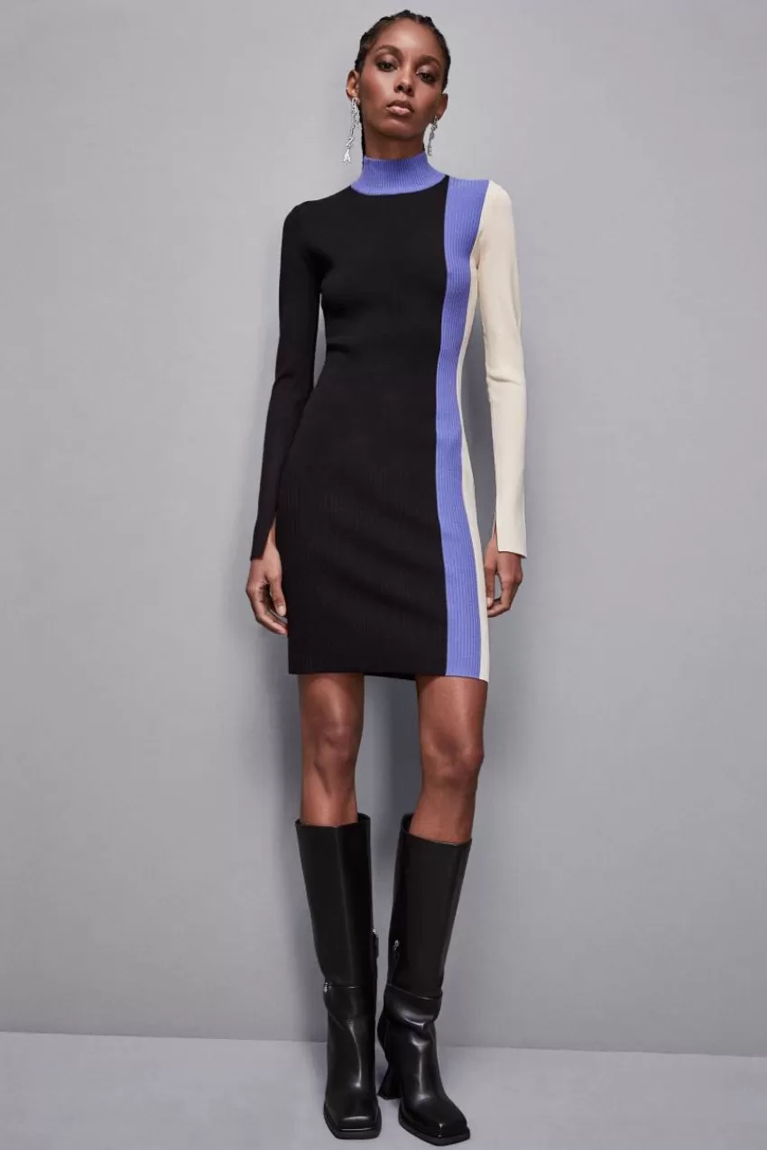 Patrizia Pepe Midi | In Maglia<Abito Midi in maglia color block