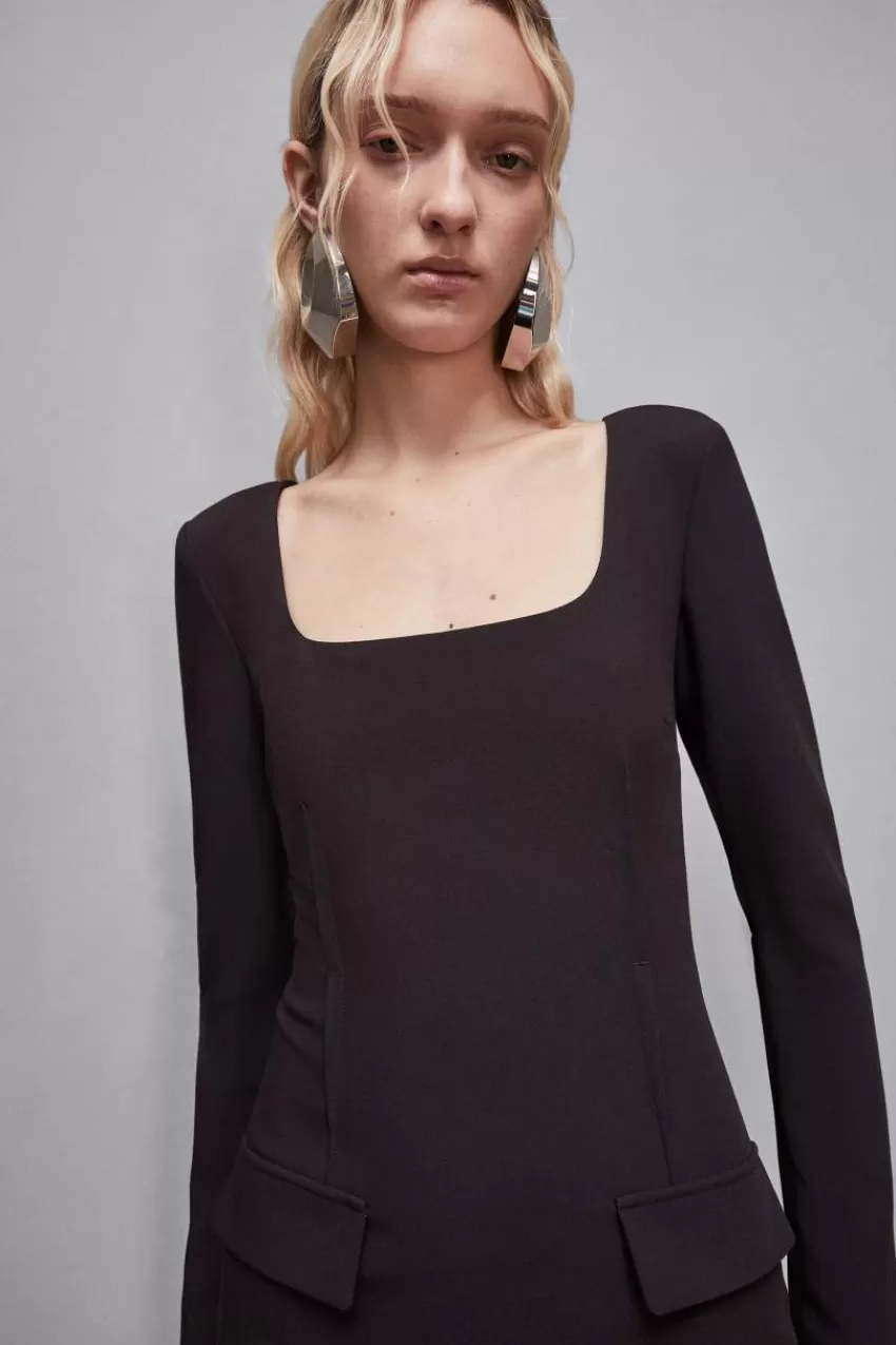 abito_mini_slim_fit_in_twill_3-1.webp Patrizia Pepe Mini<Abito mini slim fit in twill