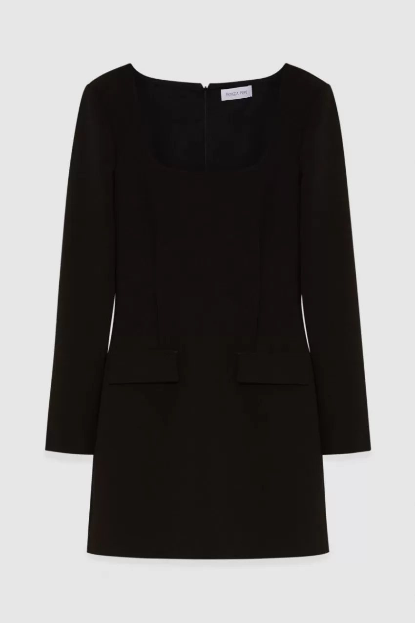 abito_mini_slim_fit_in_twill_4-1.webp Patrizia Pepe Mini<Abito mini slim fit in twill