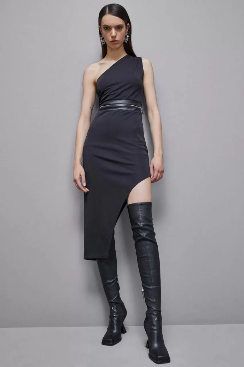 Patrizia Pepe Midi<Abito monospalla Essential