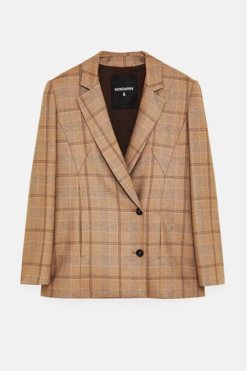 blazer_a_quadri_4.webp Patrizia Pepe Tailleur | Giacche<Blazer a quadri