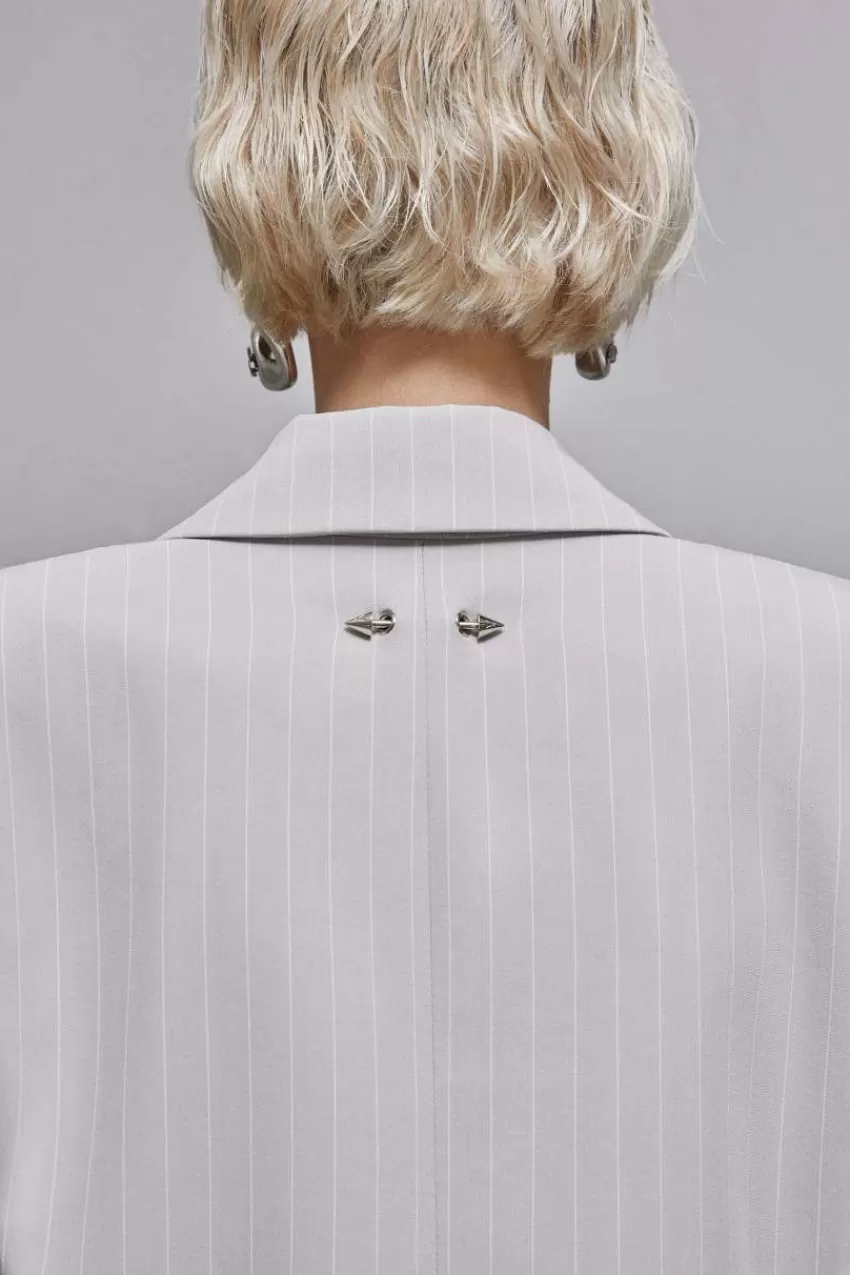 blazer_gessato_un_bottone_in_flanella_5-1.webp Patrizia Pepe Blazer<Blazer gessato un bottone in flanella