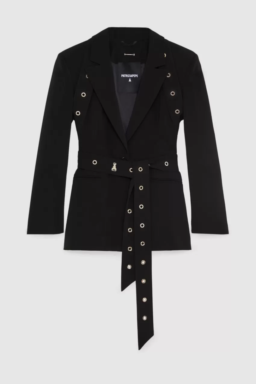 blazer_in_crepe_taglio_maschile_4.webp Patrizia Pepe Tailleur | Blazer<Blazer in crepe taglio maschile