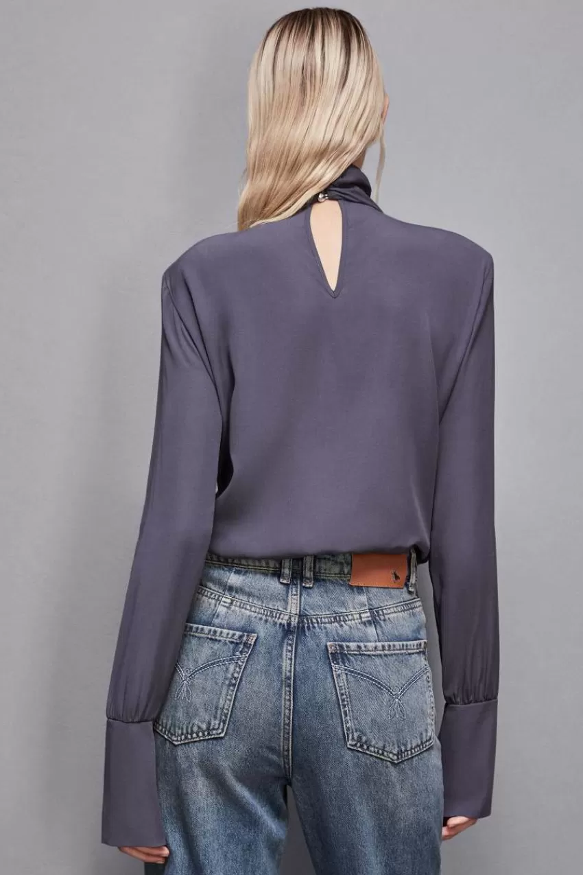 blusa_in_twill_di_viscosa_essential_2.webp Patrizia Pepe Bluse<Blusa in twill di viscosa "Essential"