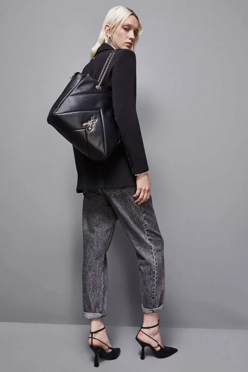 borsa_a_secchiello_in_pelle_con_zip_6.webp Patrizia Pepe Shopping<Borsa a secchiello in pelle con zip