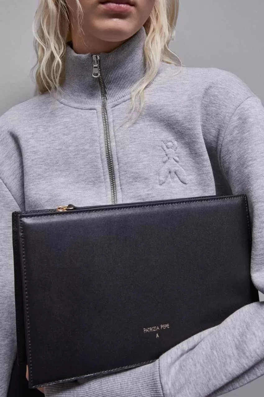 borsa_pocket_con_zip_a_tracolla_in_pelle_7.webp Patrizia Pepe Tracolla<Borsa pocket con zip a tracolla in pelle