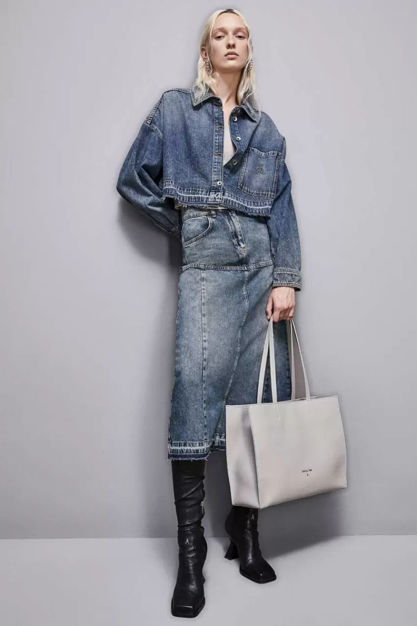 borsa_shopping_in_pelle_martellata_6-1.webp Patrizia Pepe Shopping<Borsa shopping in pelle martellata