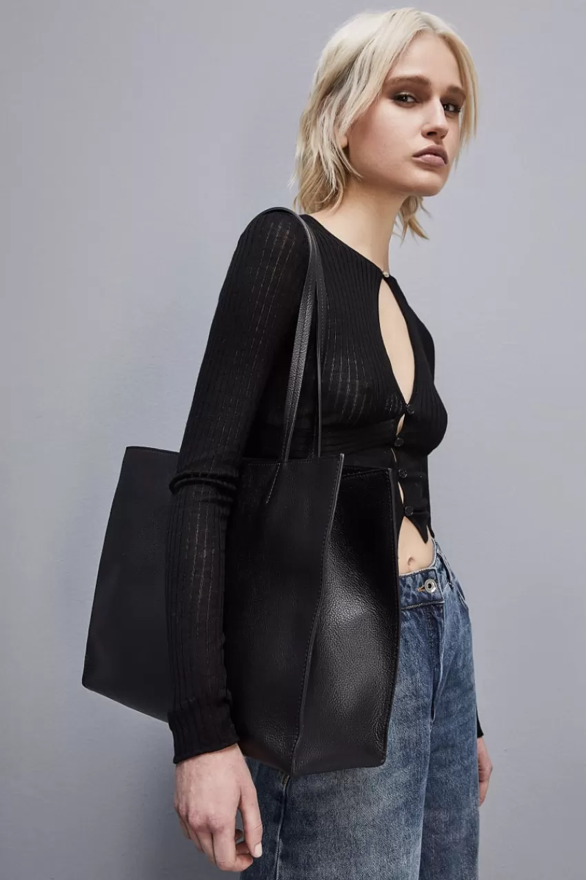 borsa_shopping_in_pelle_martellata_6.webp Patrizia Pepe Shopping<Borsa shopping in pelle martellata