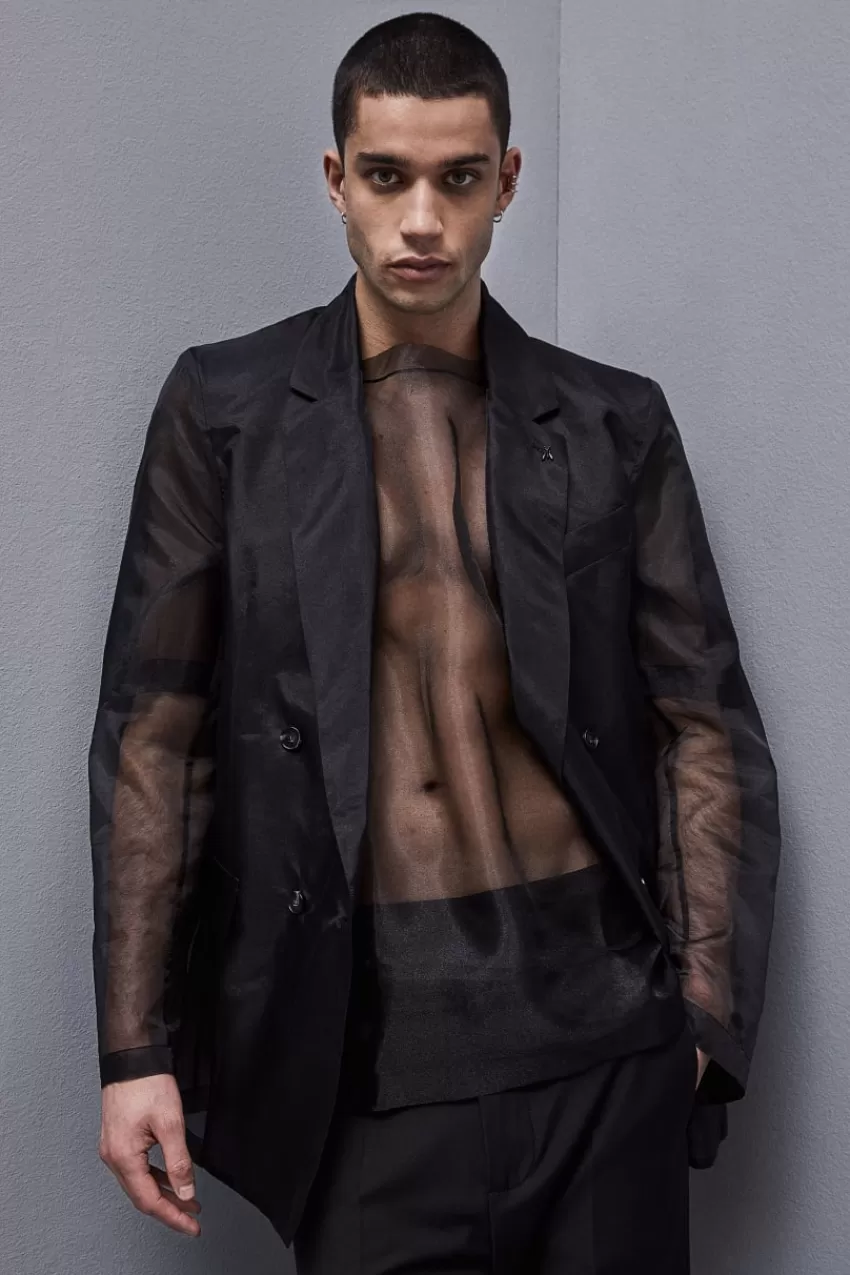 Uomo Patrizia Pepe T-Shirt E Camicie<Boxy T-shirt manica corta con bordo taglio vivo