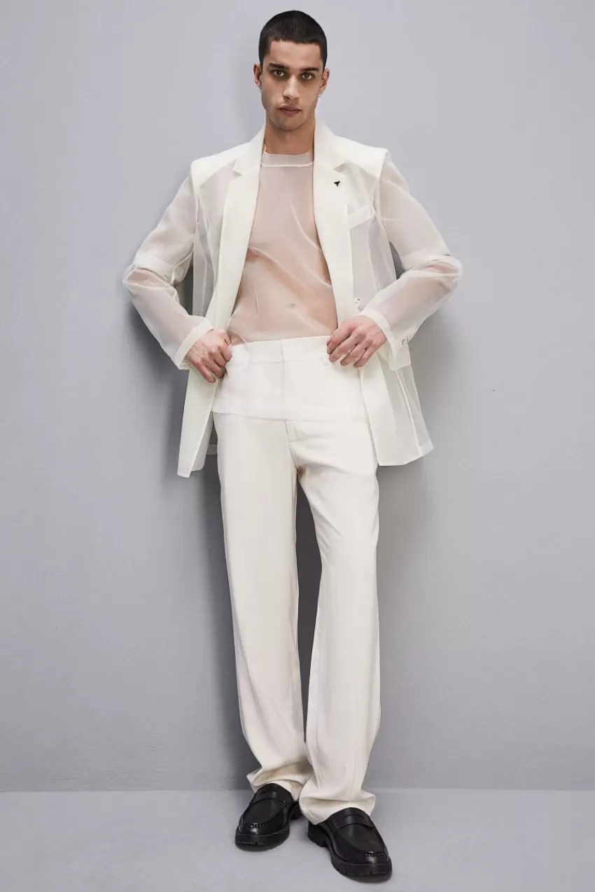 Uomo Patrizia Pepe T-Shirt E Camicie<Boxy T-shirt manica corta con bordo taglio vivo