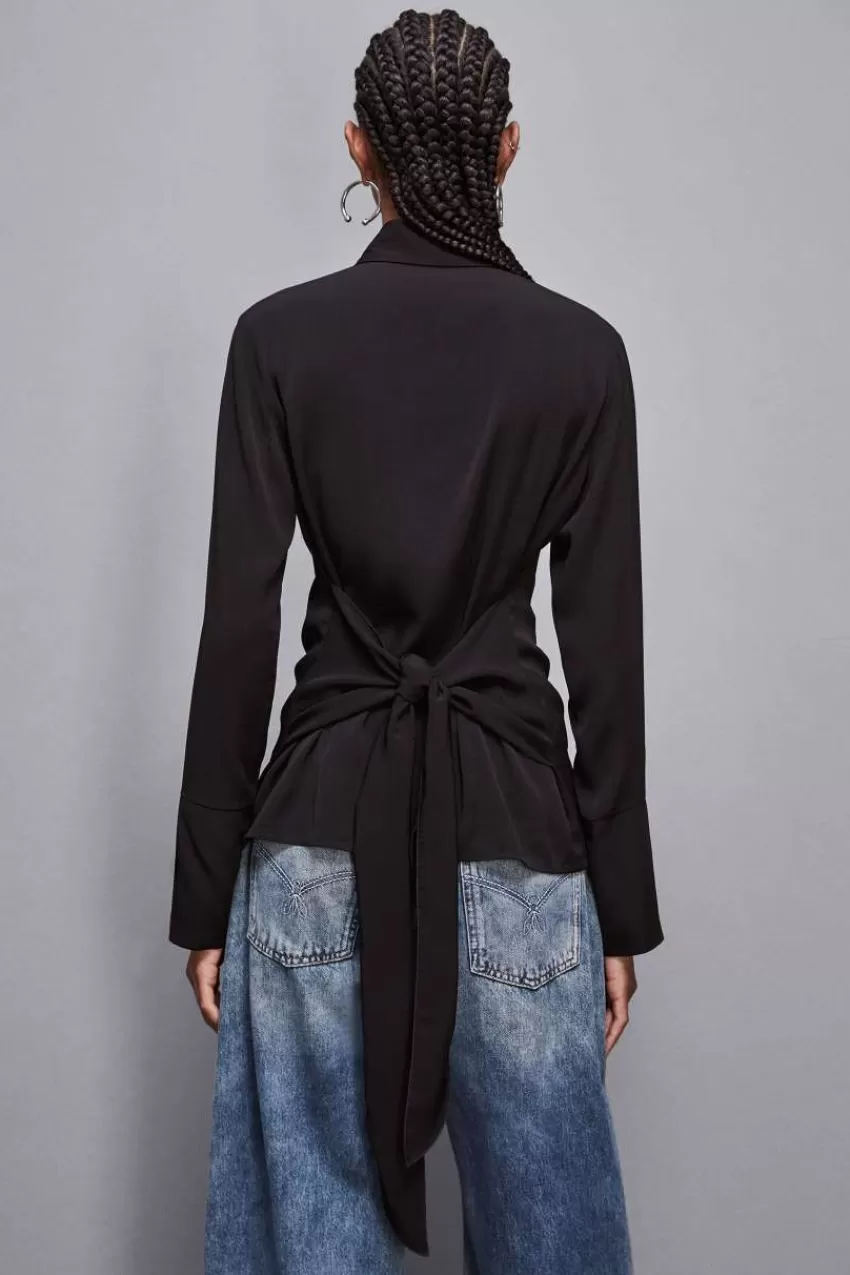 camicia_con_fusciacca_in_twill_essential_2-1.webp Patrizia Pepe Camicie<Camicia con fusciacca in twill Essential