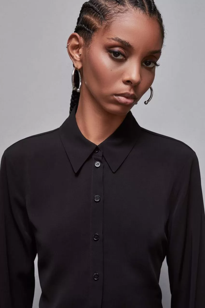 camicia_con_fusciacca_in_twill_essential_3-1.webp Patrizia Pepe Camicie<Camicia con fusciacca in twill Essential