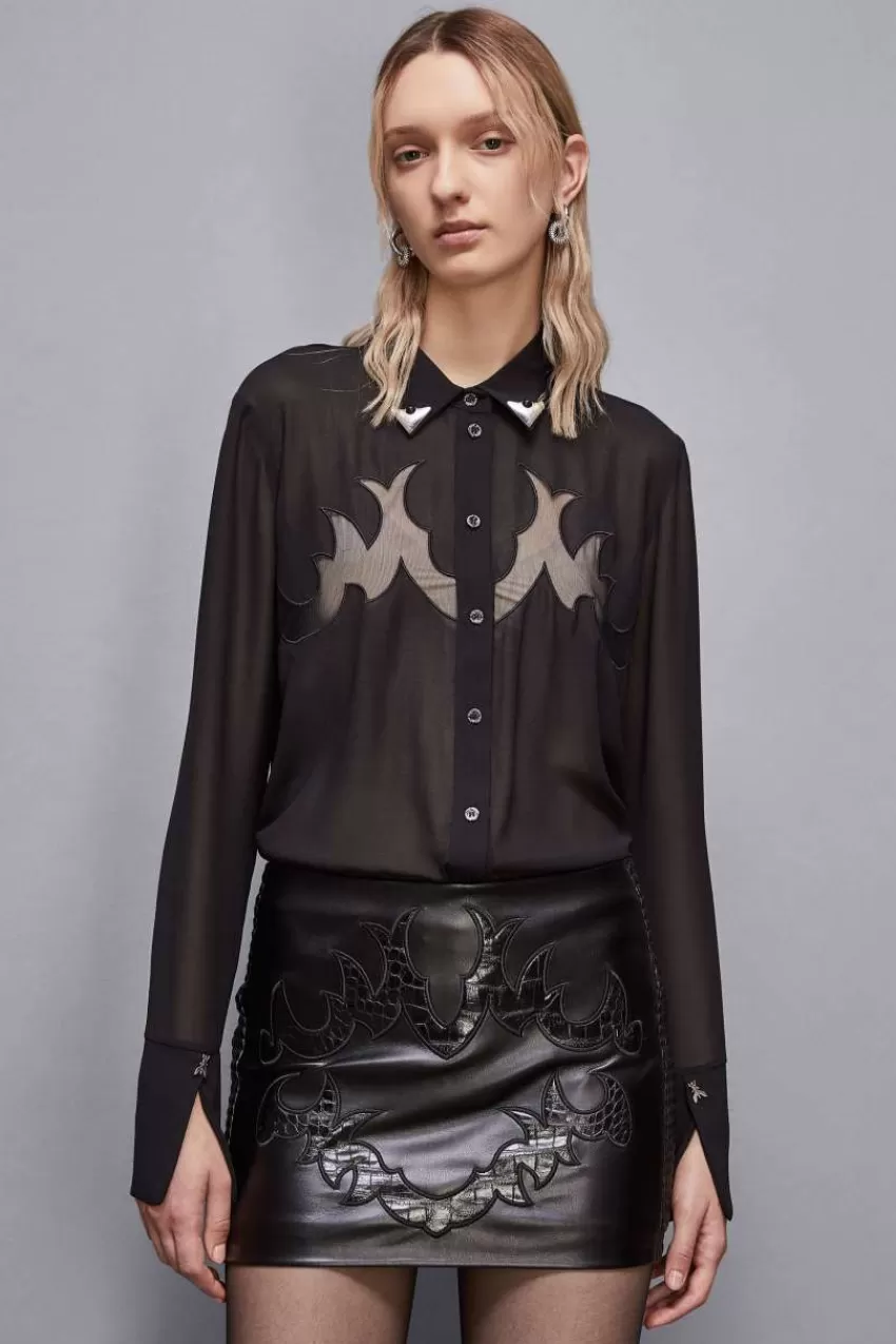 camicia_con_ricamo_cowgirl_5.webp Patrizia Pepe Camicie<Camicia con ricamo cowgirl