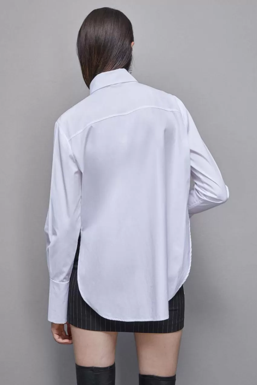 camicia_con_taschino_in_cotone_essential_2.webp Patrizia Pepe Camicie<Camicia con taschino in cotone Essential