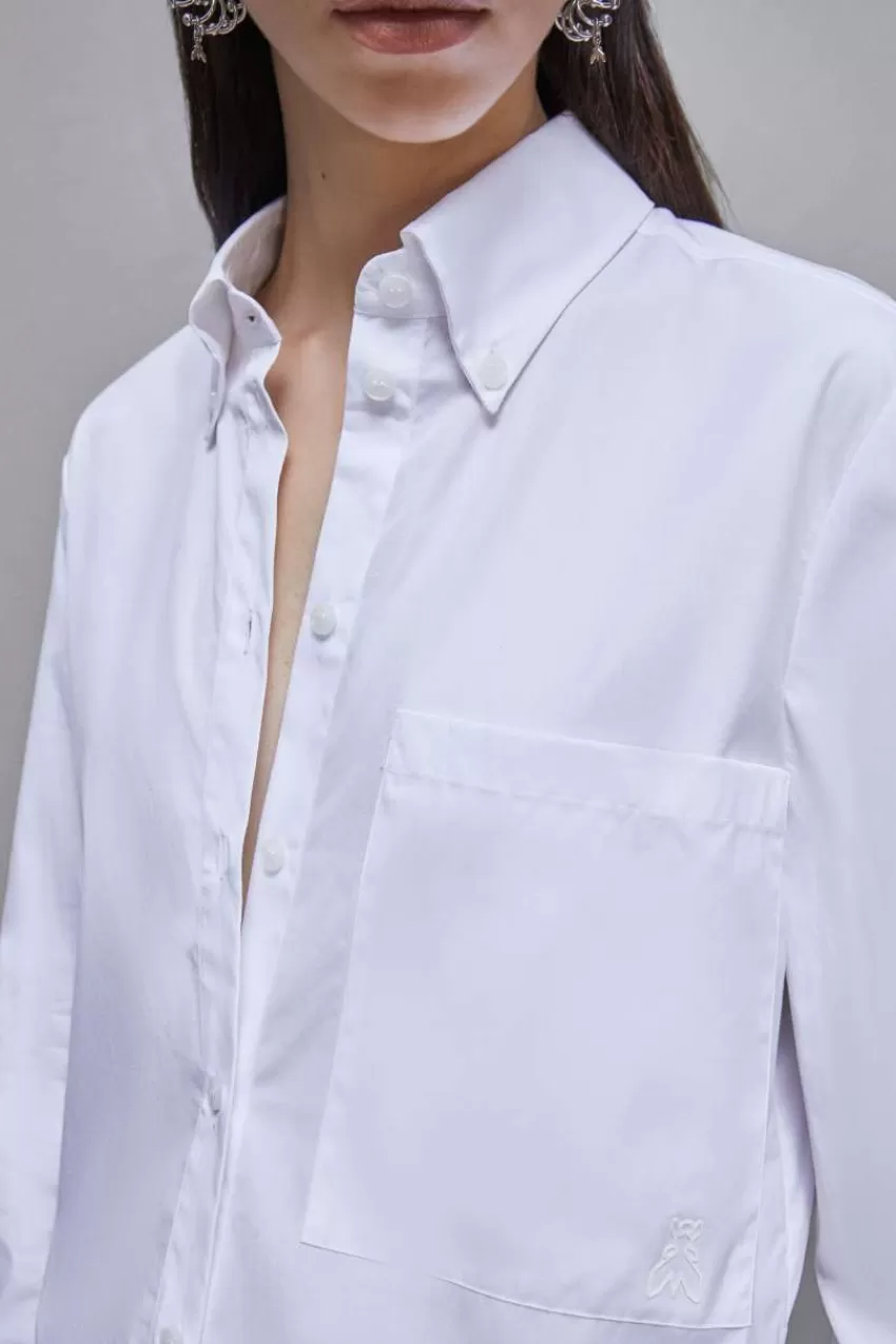 camicia_con_taschino_in_cotone_essential_5.webp Patrizia Pepe Camicie<Camicia con taschino in cotone Essential