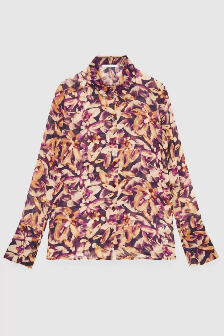 camicia_in_georgette_fantasia_4.webp Patrizia Pepe Camicie<Camicia in georgette fantasia