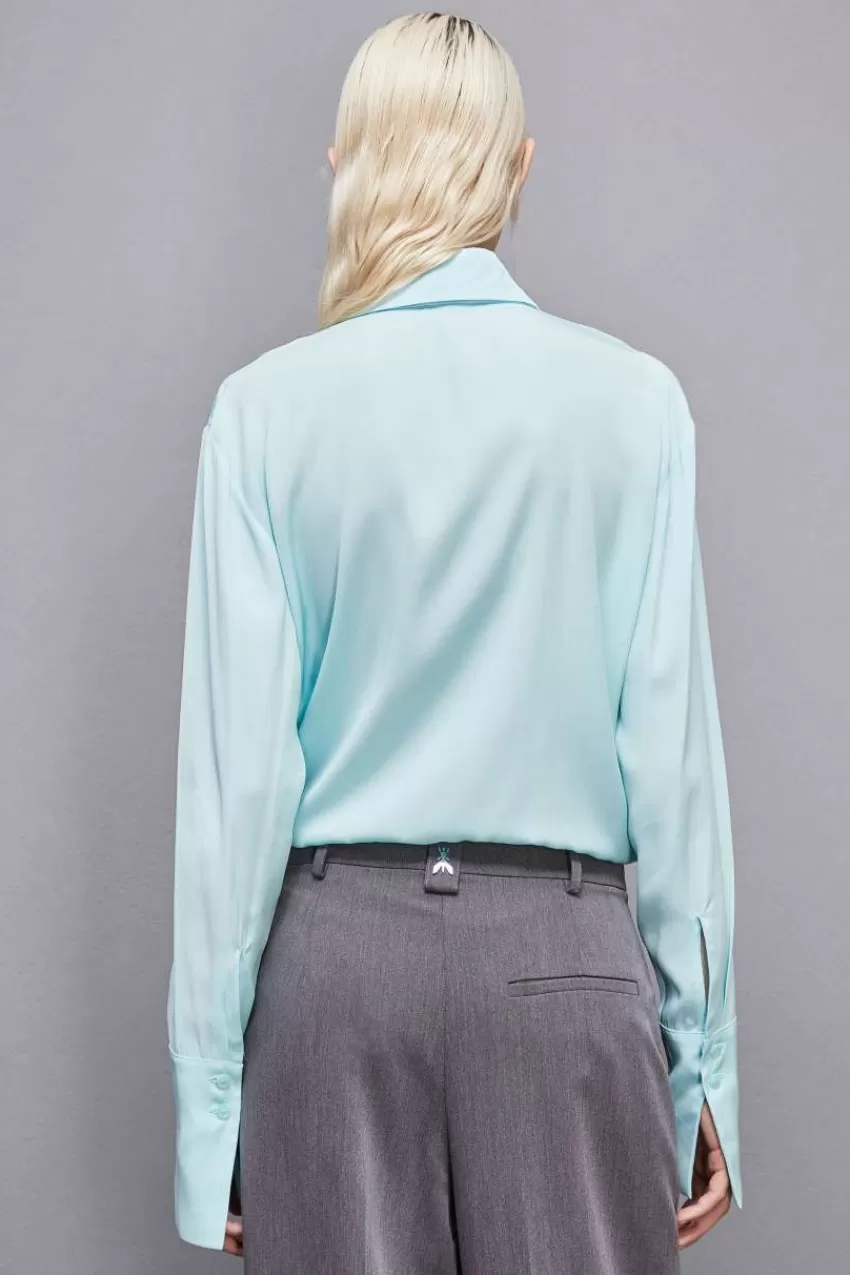 camicia_in_twill_di_viscosa_essential_2-1.webp Patrizia Pepe Tailleur | Camicie<Camicia in twill di viscosa Essential