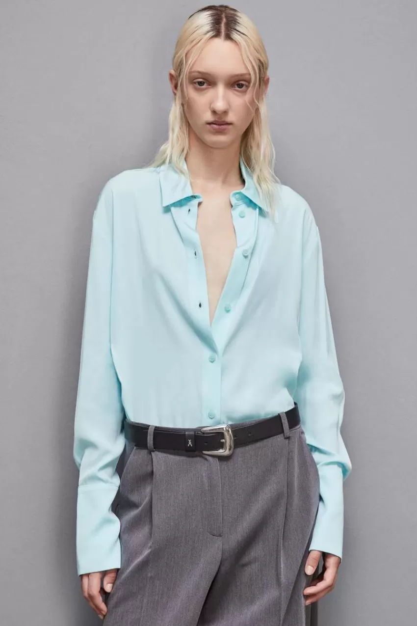 camicia_in_twill_di_viscosa_essential_3-1.webp Patrizia Pepe Tailleur | Camicie<Camicia in twill di viscosa Essential