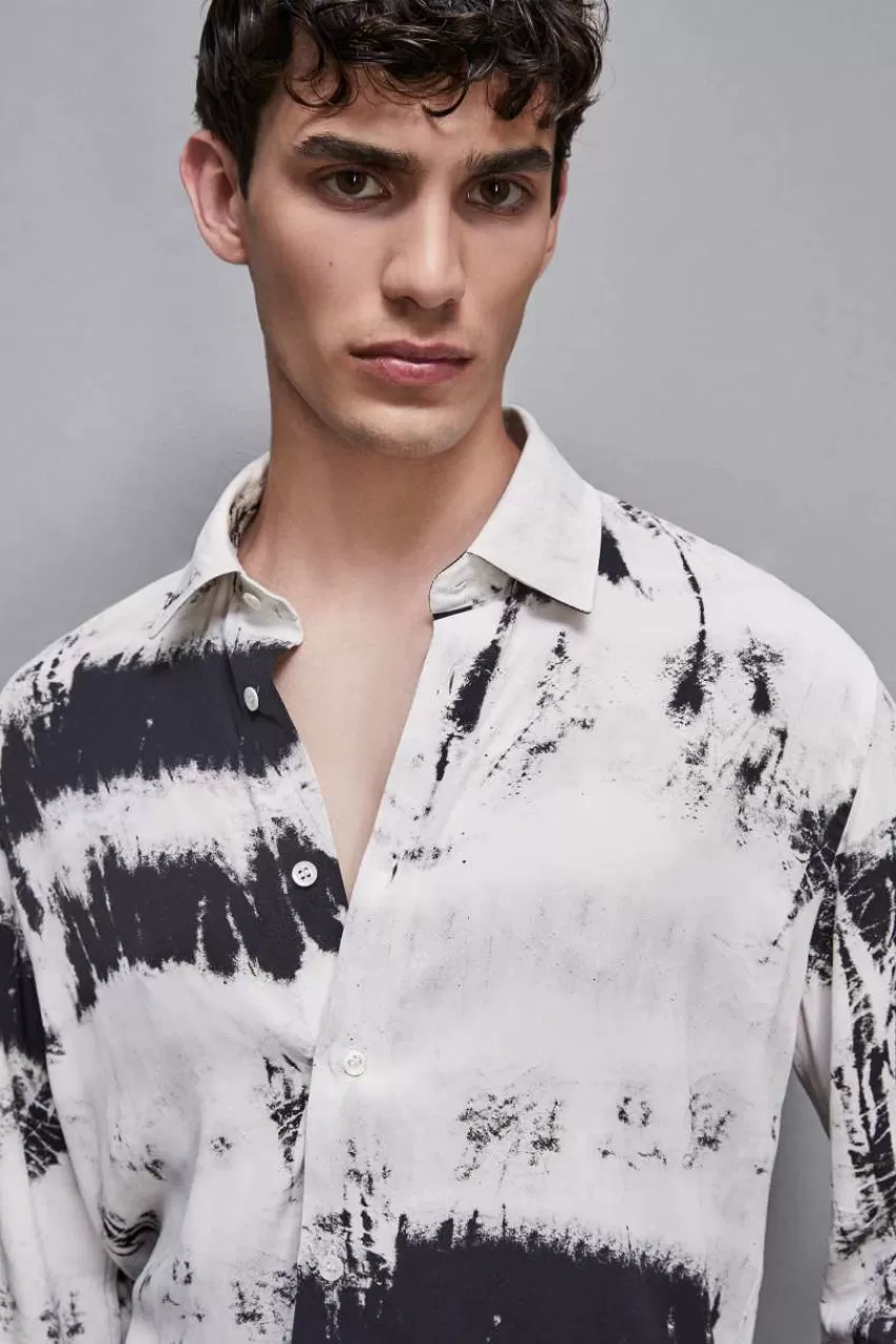 camicia_morbida_in_twill_di_viscosa_3-1.webp Uomo Patrizia Pepe T-Shirt E Camicie<Camicia morbida in twill di viscosa