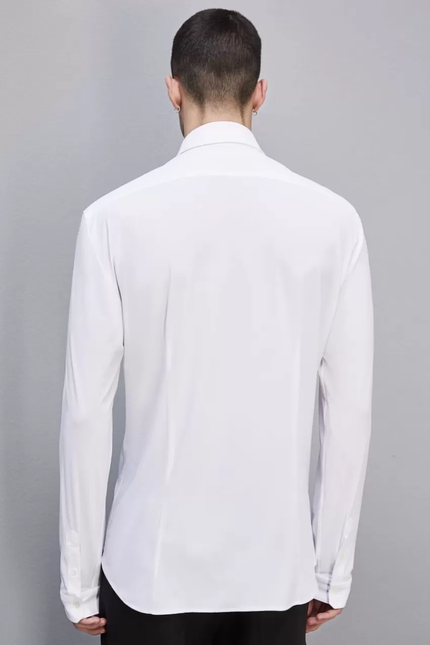 camicia_slim_fit_in_jersey_2-1.webp Uomo Patrizia Pepe T-Shirt E Camicie<Camicia slim fit in jersey