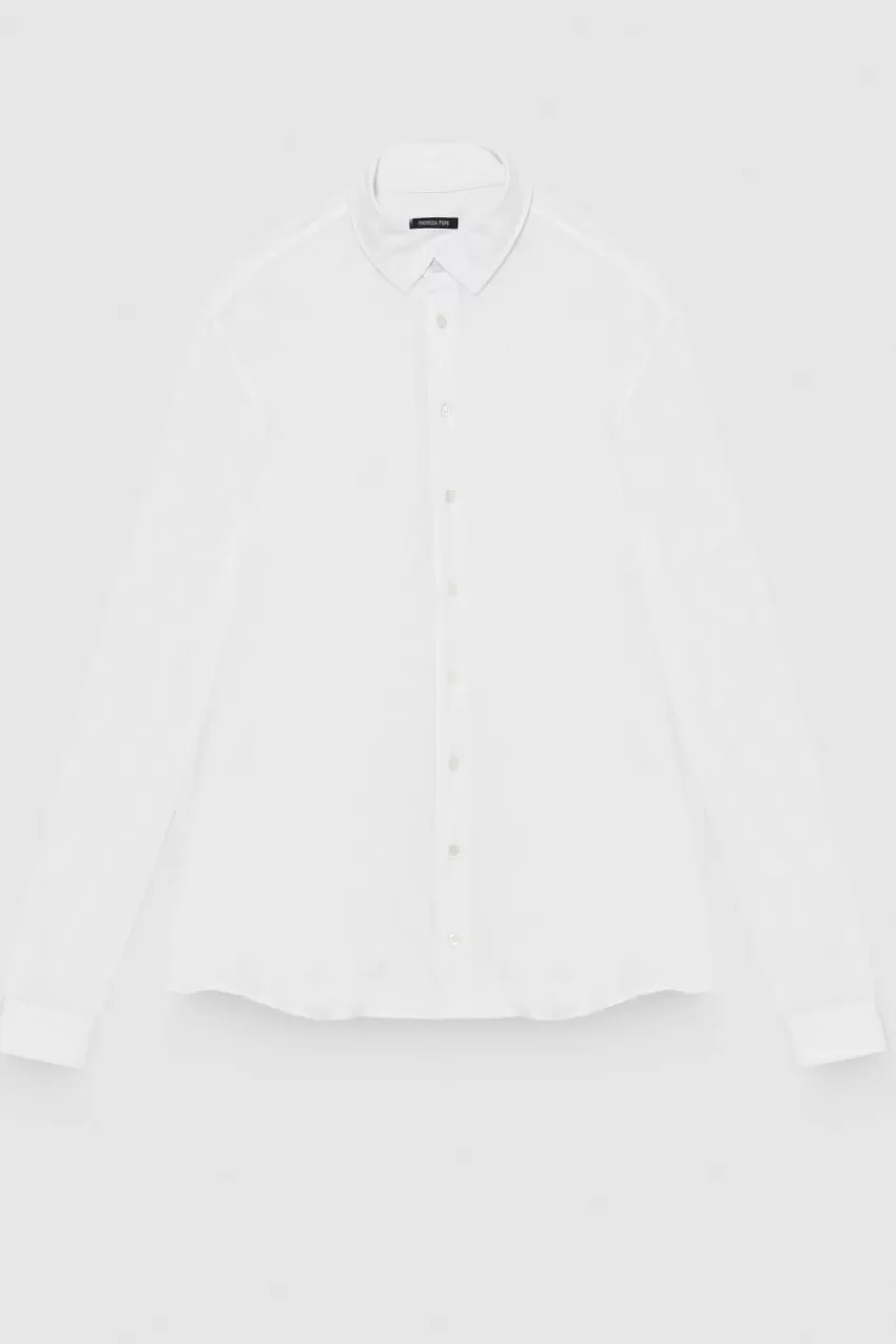 camicia_slim_fit_in_jersey_4-1.webp Uomo Patrizia Pepe T-Shirt E Camicie<Camicia slim fit in jersey