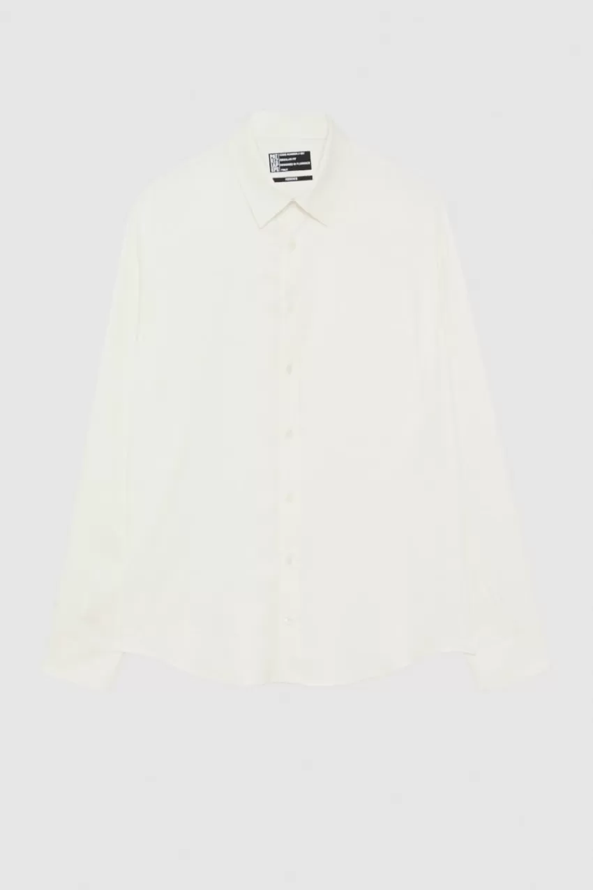 camicia_tinta_unita_in_twill_di_viscosa_4.webp Uomo Patrizia Pepe T-Shirt E Camicie<Camicia tinta unita In twill di viscosa