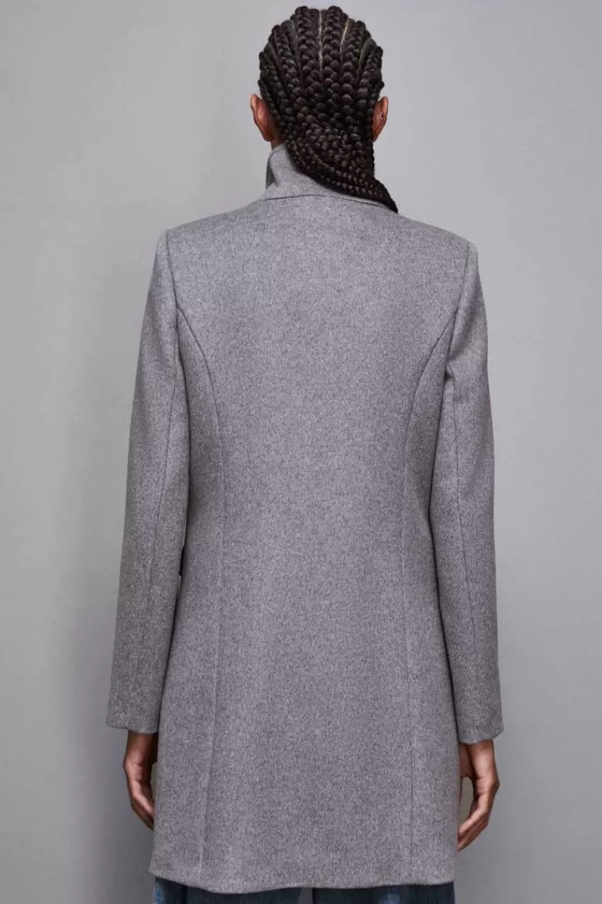 cappotto_collo_alto_in_panno_essential_2.webp Patrizia Pepe Cappotti<Cappotto collo alto in panno "Essential"