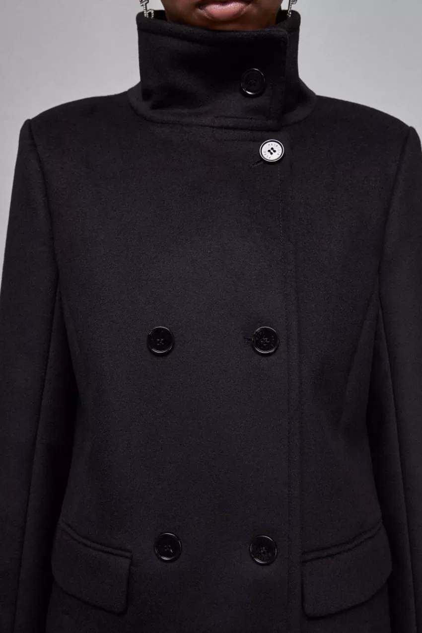 cappotto_collo_alto_in_panno_essential_3-1.webp Patrizia Pepe Cappotti<Cappotto collo alto in panno "Essential"