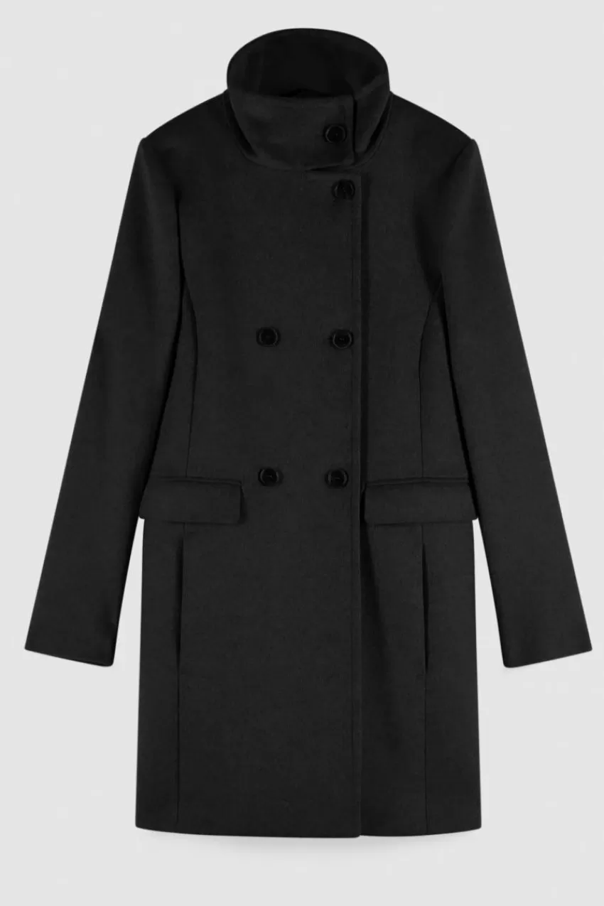 cappotto_collo_alto_in_panno_essential_4-1.webp Patrizia Pepe Cappotti<Cappotto collo alto in panno "Essential"