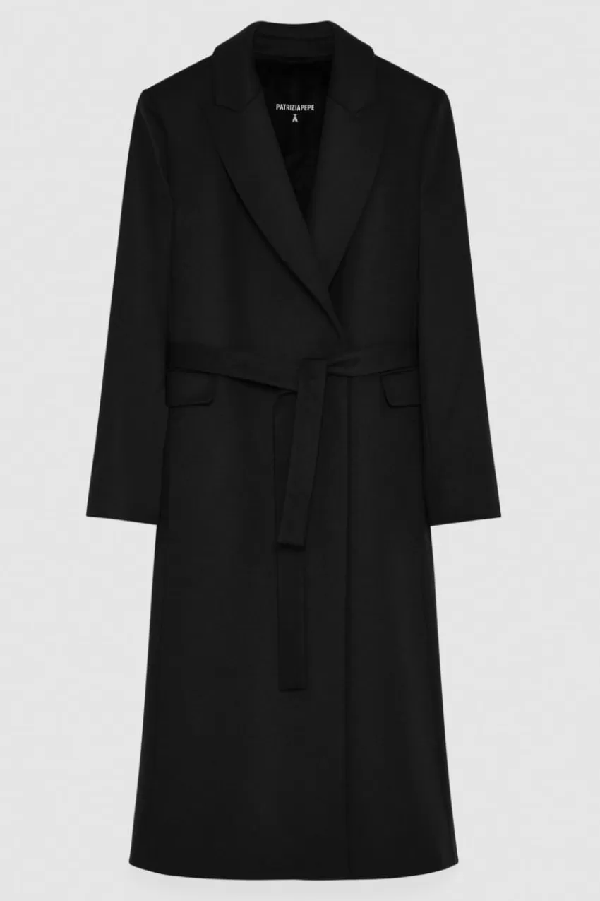 cappotto_con_cintura_in_panno_essential_4-1.webp Patrizia Pepe Cappotti<Cappotto con cintura in panno "Essential"