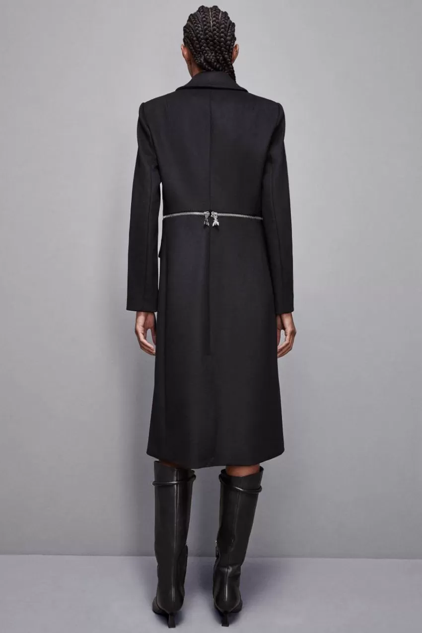 cappotto_con_maxizip_in_vita_essential_2-1.webp Patrizia Pepe Cappotti<Cappotto con maxi-zip in vita "Essential"