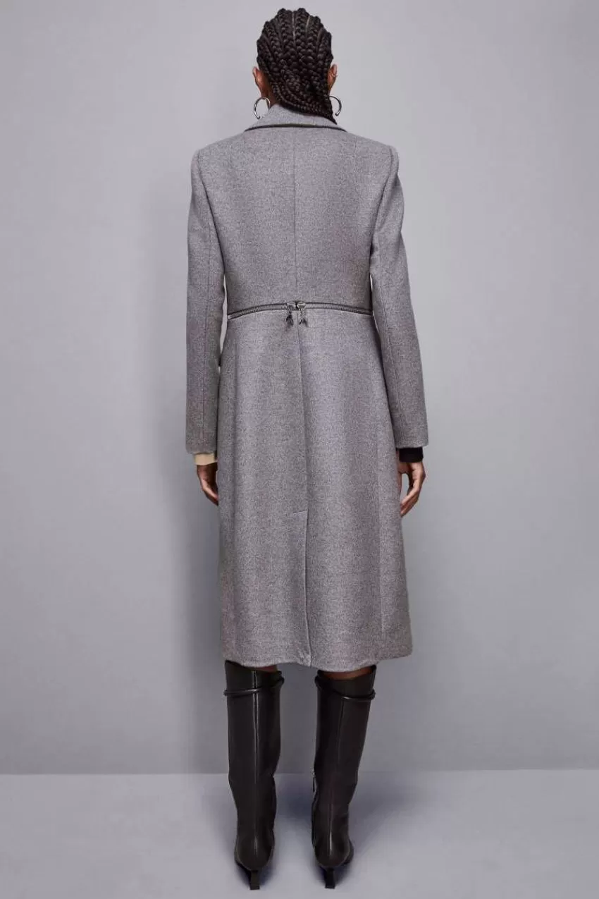 cappotto_con_maxizip_in_vita_essential_2.webp Patrizia Pepe Cappotti<Cappotto con maxi-zip in vita "Essential"