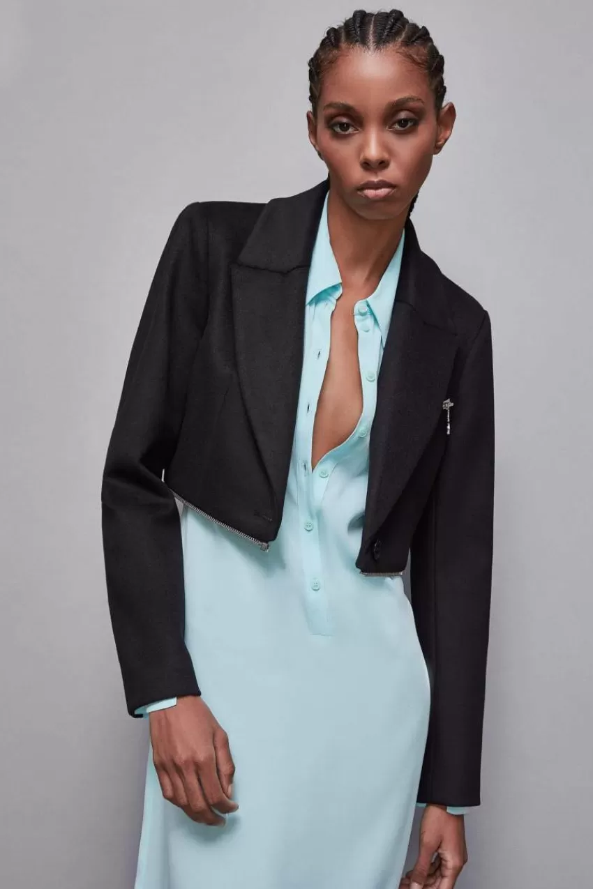 cappotto_con_maxizip_in_vita_essential_3-1.webp Patrizia Pepe Cappotti<Cappotto con maxi-zip in vita "Essential"