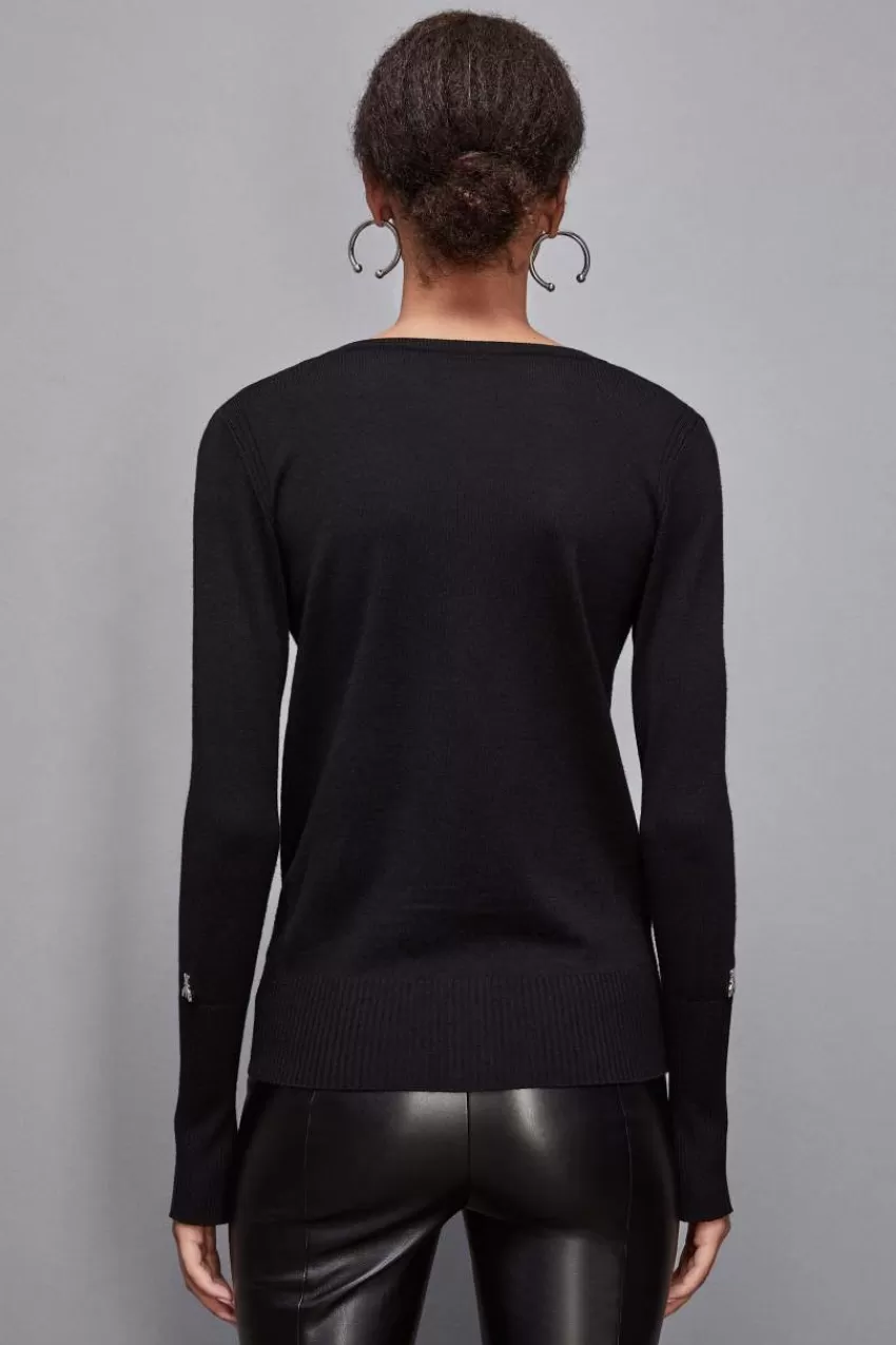 cardigan_scollo_rotondo_in_lana_2.webp Patrizia Pepe Cardigan<Cardigan scollo rotondo in lana