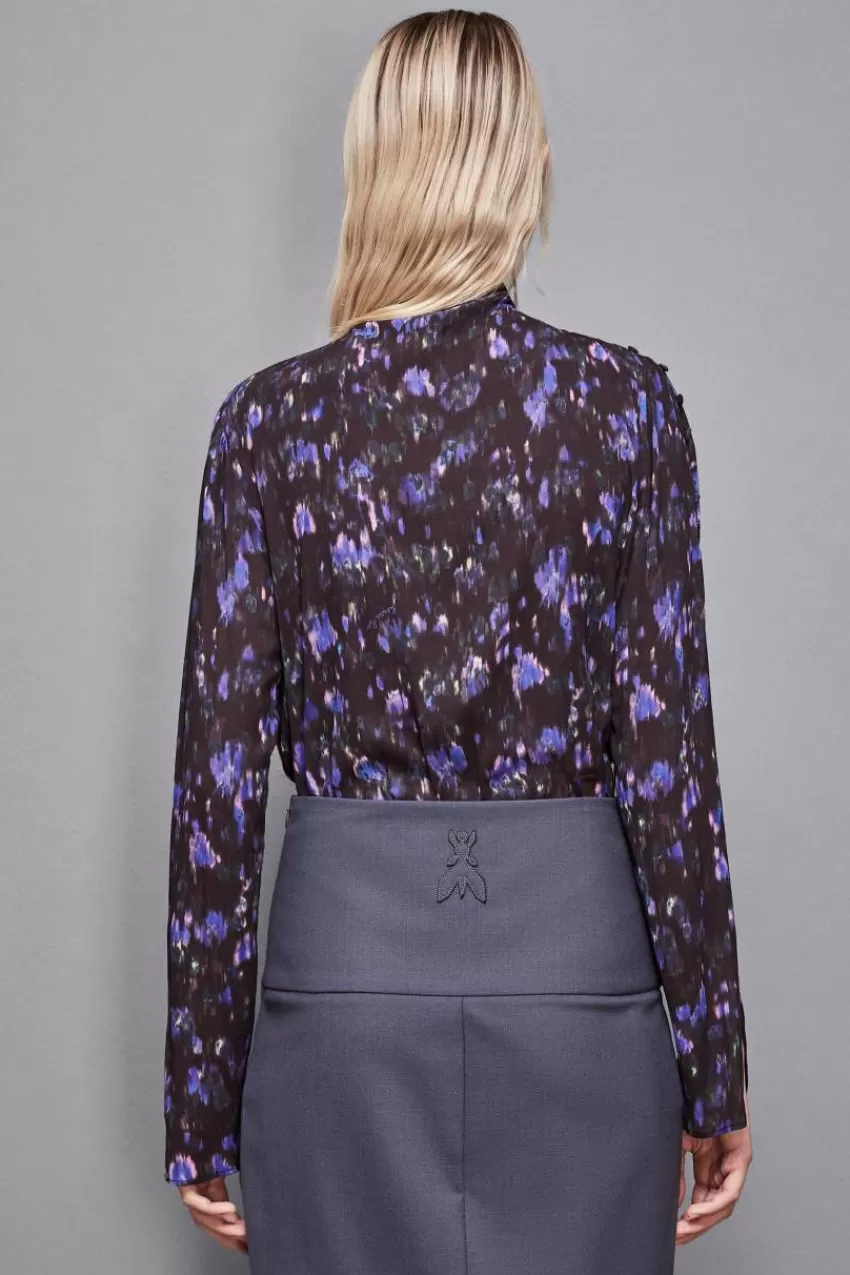 casacca_con_stampa_floreale_in_viscosa_2.webp Patrizia Pepe Tailleur | Tops<Casacca con stampa floreale in viscosa