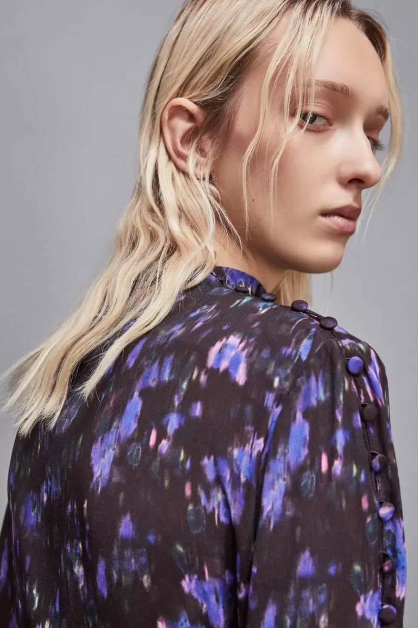 casacca_con_stampa_floreale_in_viscosa_3.webp Patrizia Pepe Tailleur | Tops<Casacca con stampa floreale in viscosa